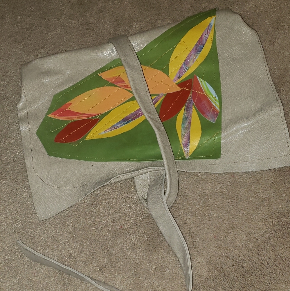 Hand made leather clutch